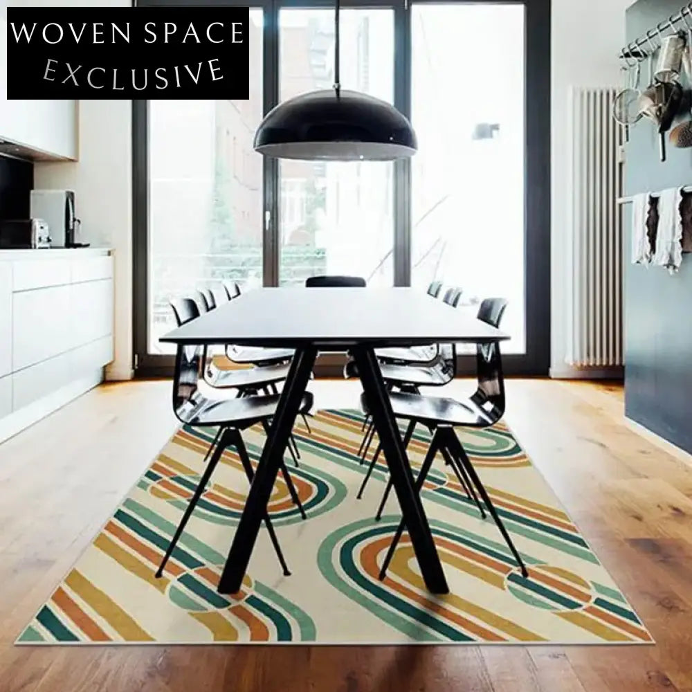 Luxurious Plush Polyester Area Rug: Modern Soft Bedroom & Living Room Carpet