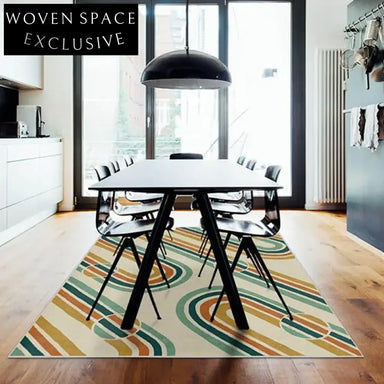 Luxurious Plush Polyester Area Rug: Modern Soft Bedroom & Living Room Carpet