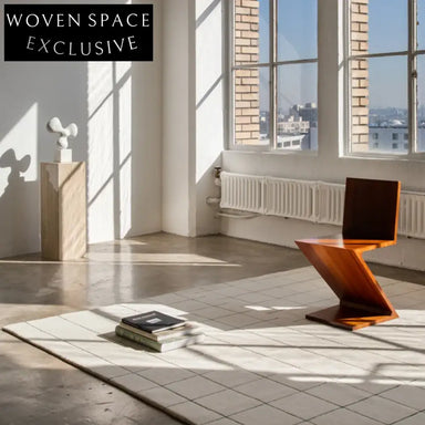 Luxurious Plush Polyester Handmade Striped Plaid Area Rug for Living Room