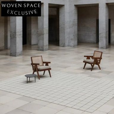 Luxurious Plush Polyester Handmade Striped Plaid Area Rug for Living Room