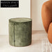 Luxurious Plush Velour Fabric Round Pentagon Modern Home Ottoman