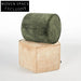 Luxurious Plush Velour Fabric Round Pentagon Modern Home Ottoman