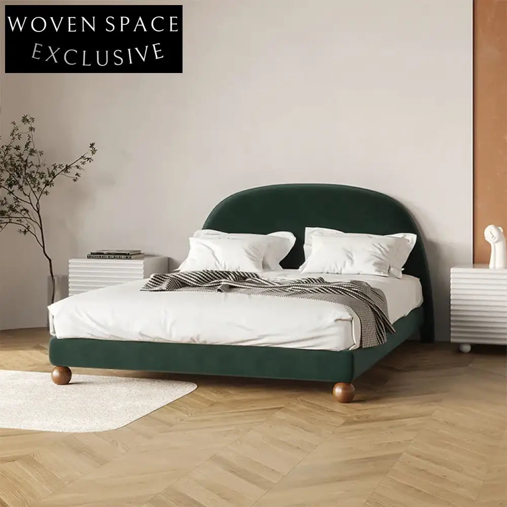 Luxurious Red Linen Fabric Kids Bed, Soft Upholstered Frame for Modern Bedrooms