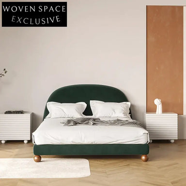 Luxurious Red Linen Fabric Kids Bed, Soft Upholstered Frame for Modern Bedrooms