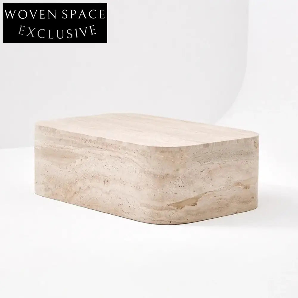 Luxurious Red Travertine Stone Marble Living Room Coffee Table