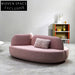 Luxurious Rose Pink Upholstered Three-Seater Living Room Sofa Couch