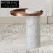 Luxurious Round Marble Top Coffee Table with Golden Stainless Steel Base