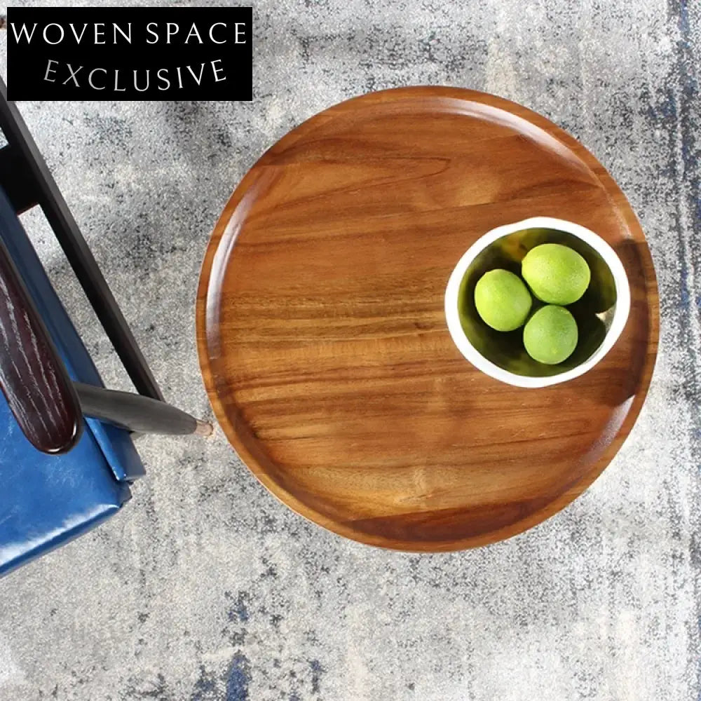 Luxurious Round Marble Top Side Table with Stainless Steel Base