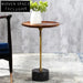 Luxurious Round Marble Top Side Table with Stainless Steel Base