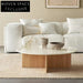 Luxurious Round Marble Top Solid Wood Base Modern Living Room Coffee Table