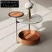 Luxurious Round Sintered Stone Coffee Table with Elegant Metal Base for Home