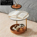 Luxurious Round Sintered Stone Coffee Table with Elegant Metal Base for Home
