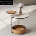 Luxurious Round Sintered Stone Coffee Table with Elegant Metal Base for Home