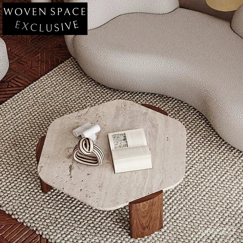 Luxurious Round Travertine Marble Coffee Table for Modern Living Spaces