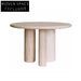 Luxurious Round Travertine Stone Natural Modern Dining Table