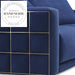 Luxurious Royal Navy Blue Velvet Three Seater Living Room Sofa