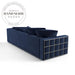 Luxurious Royal Navy Blue Velvet Three Seater Living Room Sofa