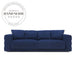 Luxurious Royal Navy Blue Velvet Three Seater Living Room Sofa