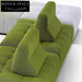 Luxurious Sectional Sofa, Plush Sponge Cushions, Sturdy Wood Frame, Footstool