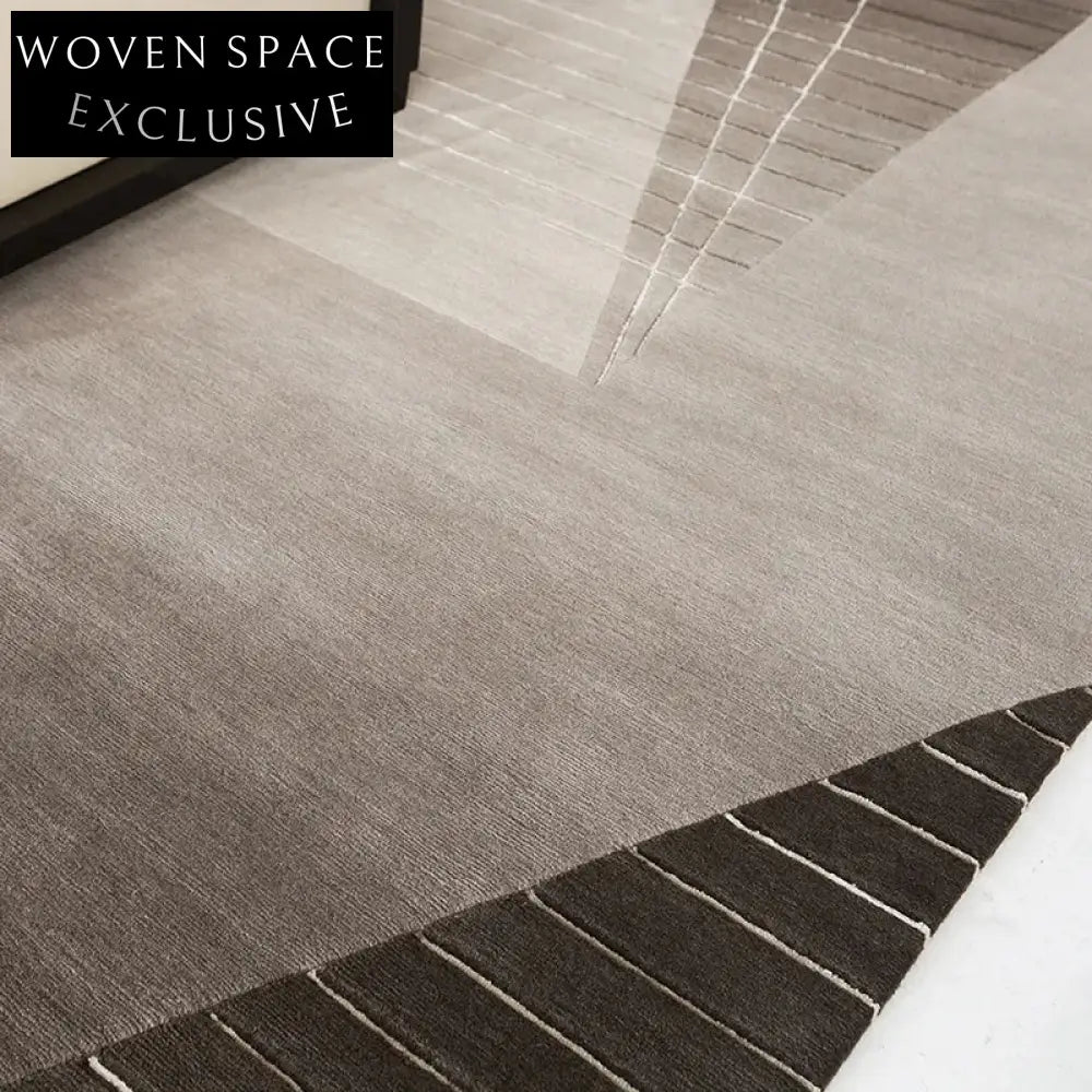 Luxurious Soft Geometric Pattern Polyester Area Rug for Modern Home Decor