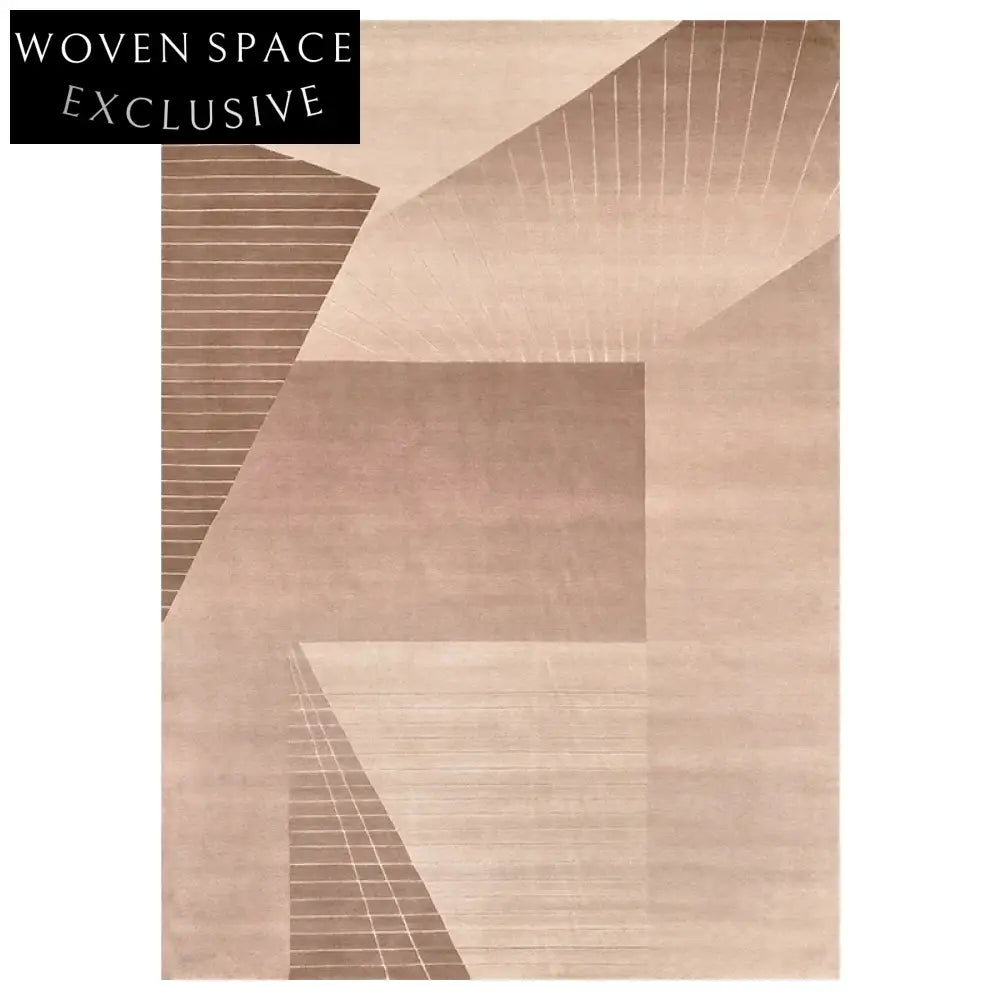 Luxurious Soft Geometric Pattern Polyester Area Rug for Modern Home Decor