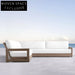 Luxurious Solid Teak Wood Outdoor Sectional Sofa Set with Plush Cushions