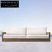 Luxurious Solid Teak Wood Outdoor Sectional Sofa Set with Plush Cushions