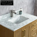 Luxurious Solid Wood Bathroom Vanity with Marble Top, Soft-Close Drawers