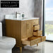 Luxurious Solid Wood Bathroom Vanity with Marble Top, Soft-Close Drawers