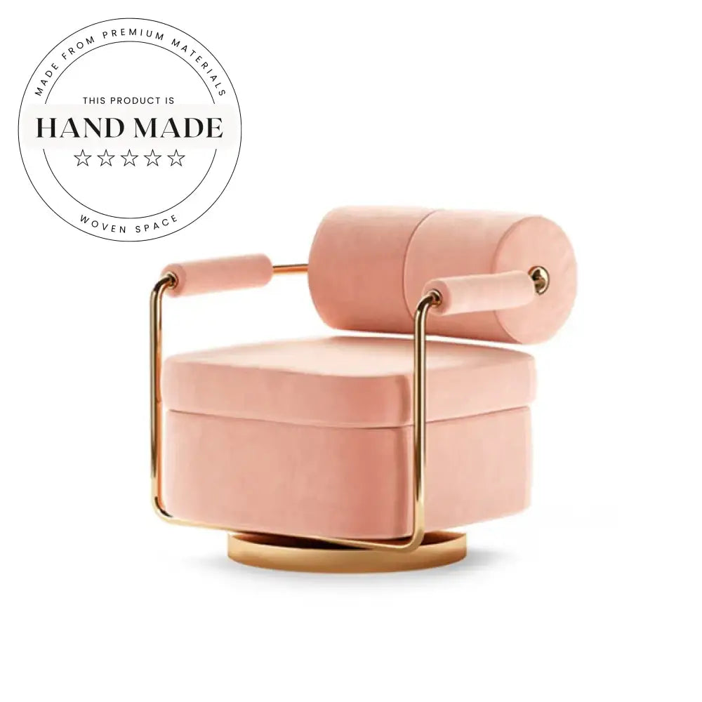 Luxurious Swivel Velvet Accent Chair, Modern Golden Base Leisure Armchair