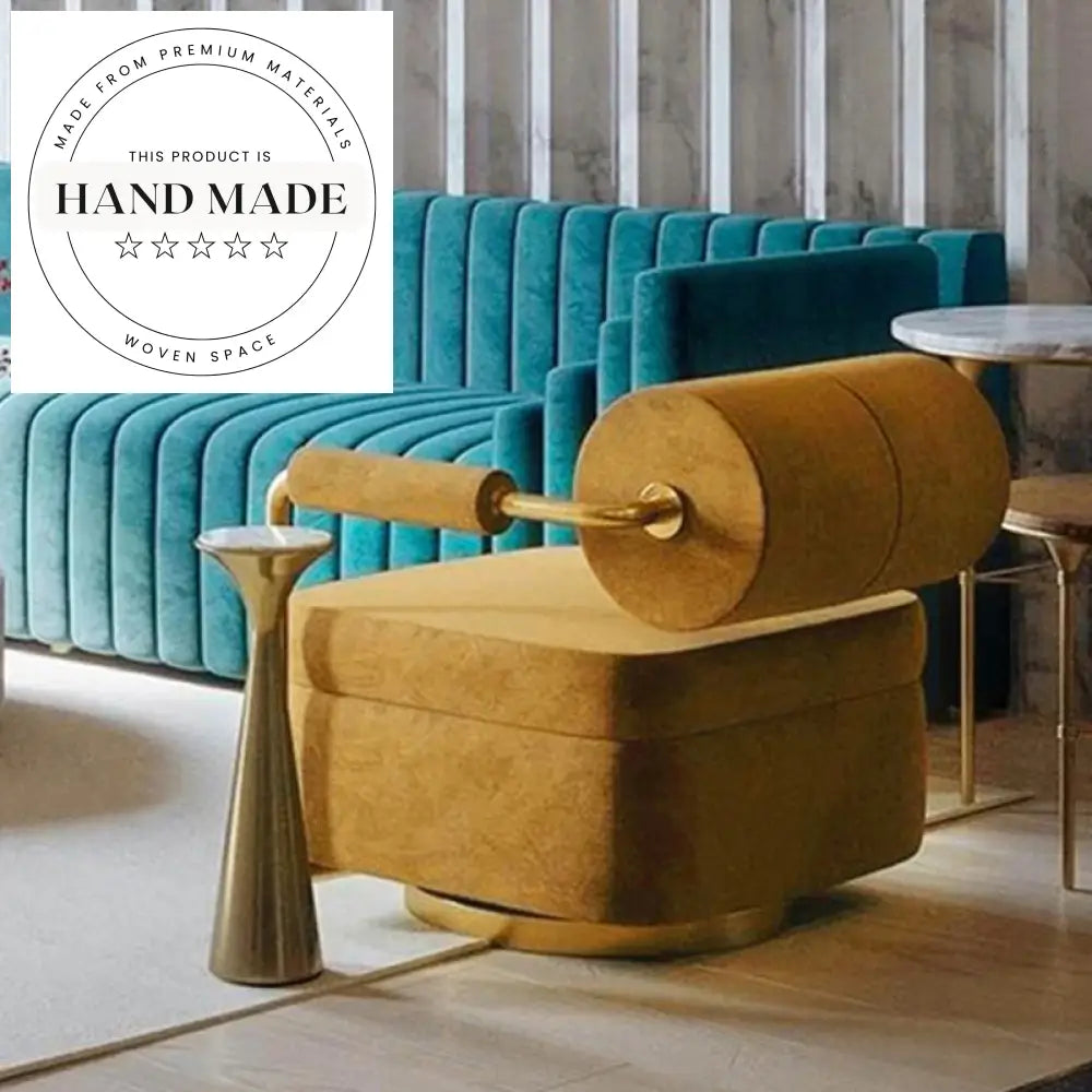 Luxurious Swivel Velvet Accent Chair, Modern Golden Base Leisure Armchair