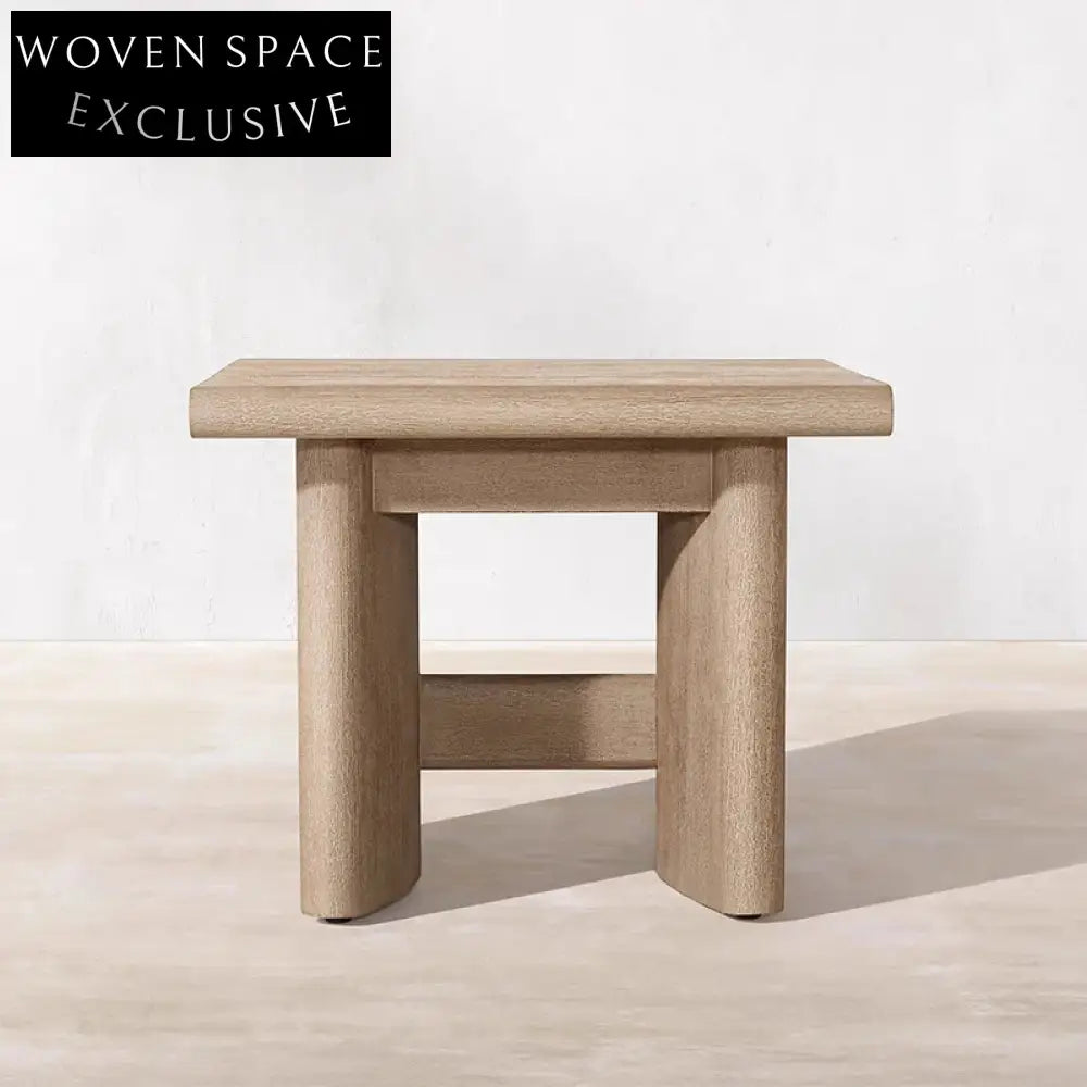 Luxurious Teak Wood Outdoor Patio Sofa Set with Rattan Fabric Cushions