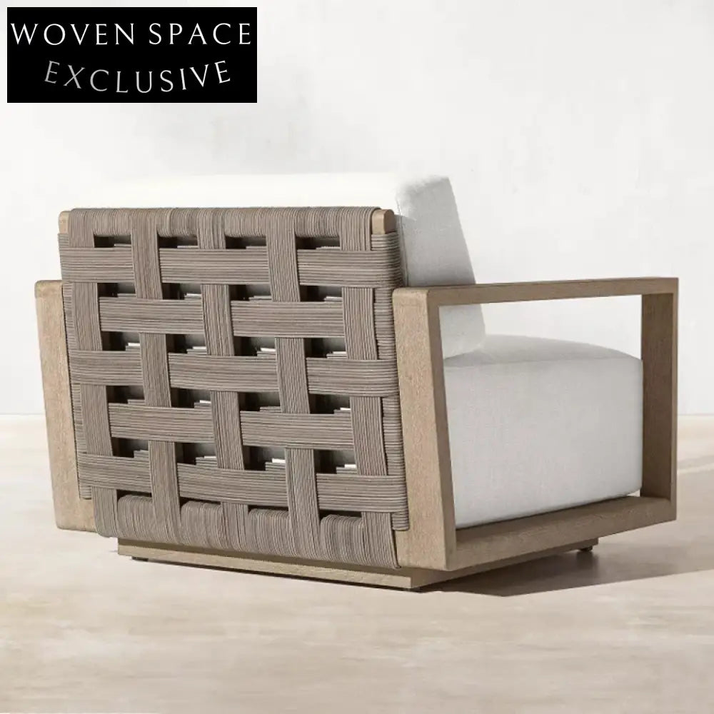 Luxurious Teak Wood Sectional Patio Sofa Set for Outdoor Garden Living