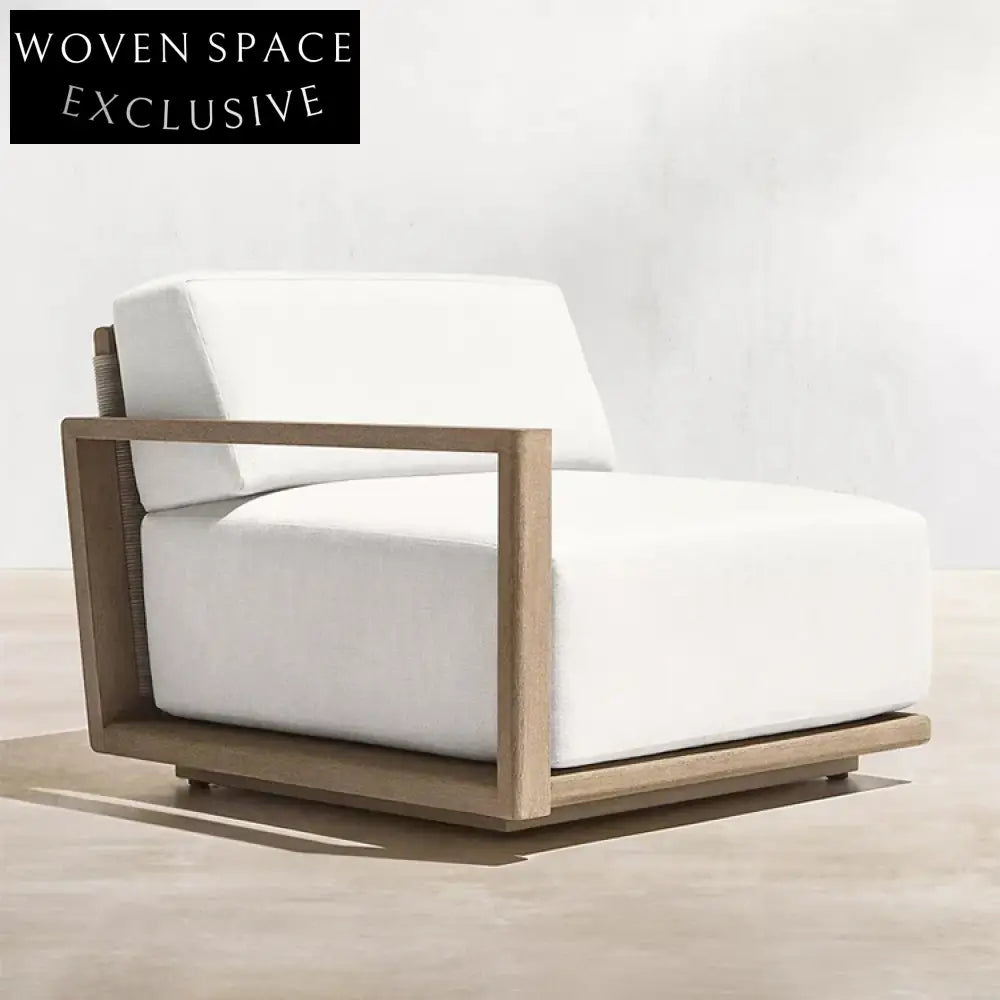 Luxurious Teak Wood Sectional Patio Sofa Set for Outdoor Garden Living