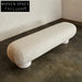 Luxurious Teddy Fabric Upholstered Ottoman Bench Sofa for Bedroom Living Room
