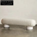 Luxurious Teddy Fabric Upholstered Ottoman Bench Sofa for Bedroom Living Room