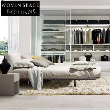 Luxurious Tufted Boucle Fabric King Size Upholstered Bed Frame