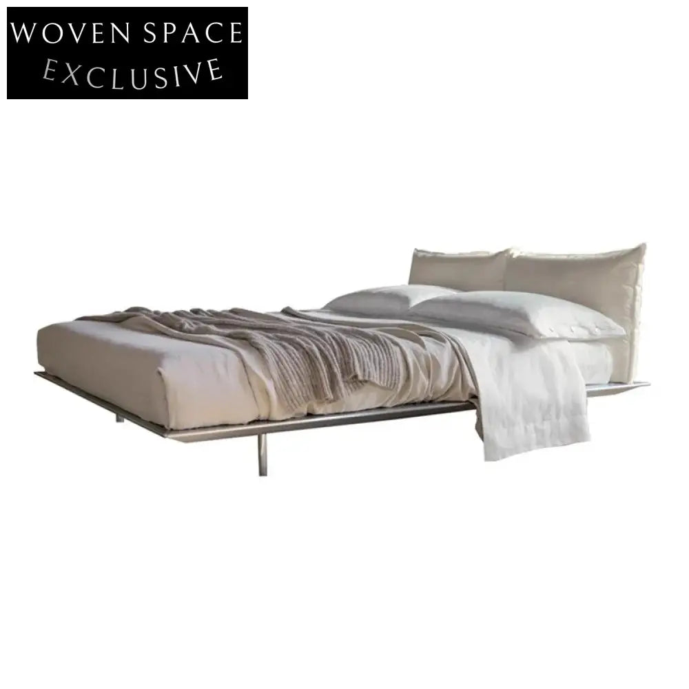 Luxurious Tufted Boucle Fabric King Size Upholstered Bed Frame