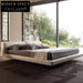 Luxurious Upholstered King Size Bed, Modern Leather Double Bed