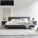 Luxurious Upholstered King Size Bed, Modern Leather Double Bed