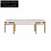 Luxurious Upholstered Stainless Steel Ottoman Bench for Modern Living Rooms