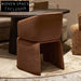 Luxurious Velvet Fabric Dining Chair with Curved Back and Comfortable Armrests