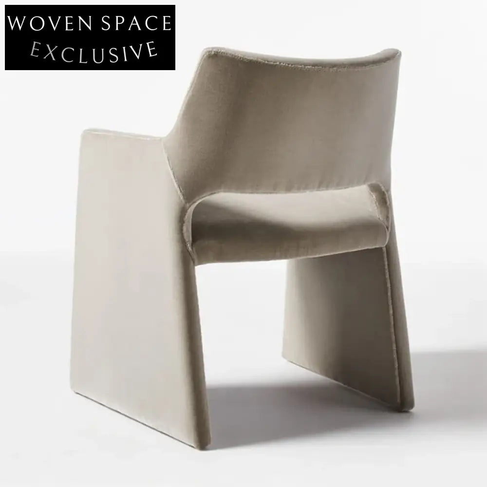 Luxurious Velvet Fabric Dining Chair with Solid Wood Frame Modern Design
