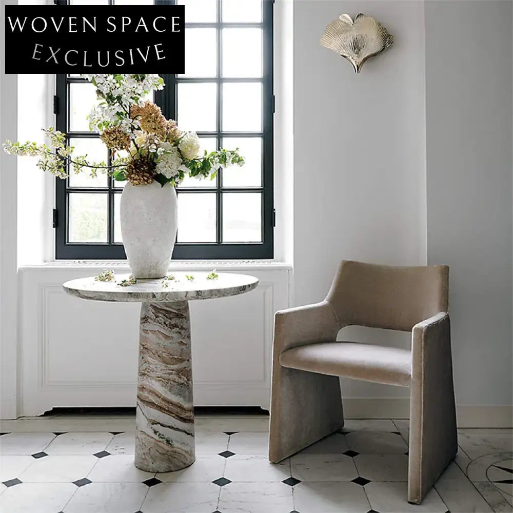 Luxurious Velvet Fabric Dining Chair with Solid Wood Frame Modern Design