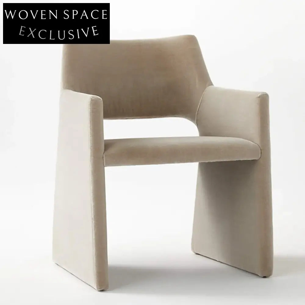 Luxurious Velvet Fabric Dining Chair with Solid Wood Frame Modern Design