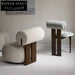 Luxurious Velvet Fabric Dining Chair with Solid Wooden Legs, Modern Nordic Design