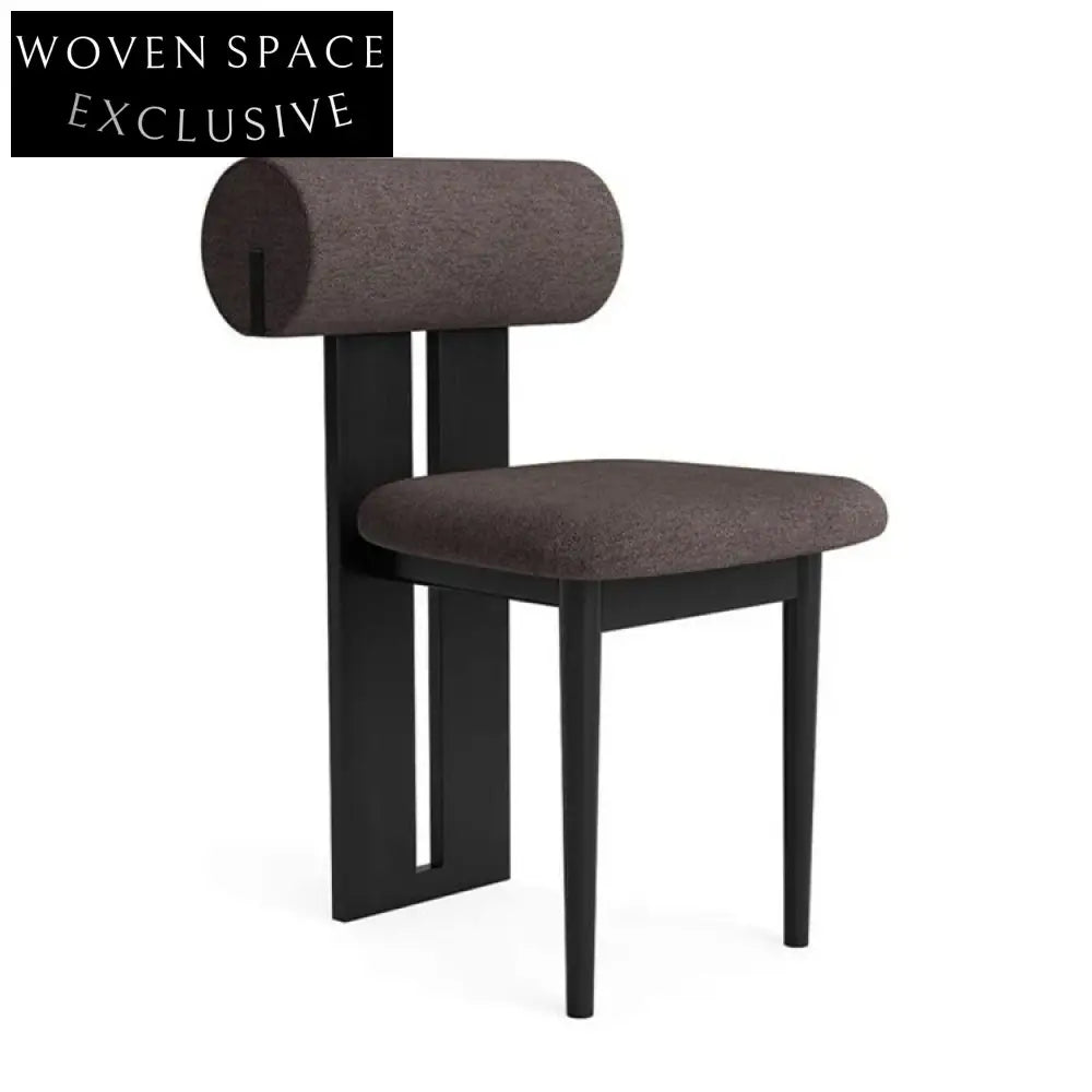 Luxurious Velvet Fabric Dining Chair with Solid Wooden Legs, Modern Nordic Design
