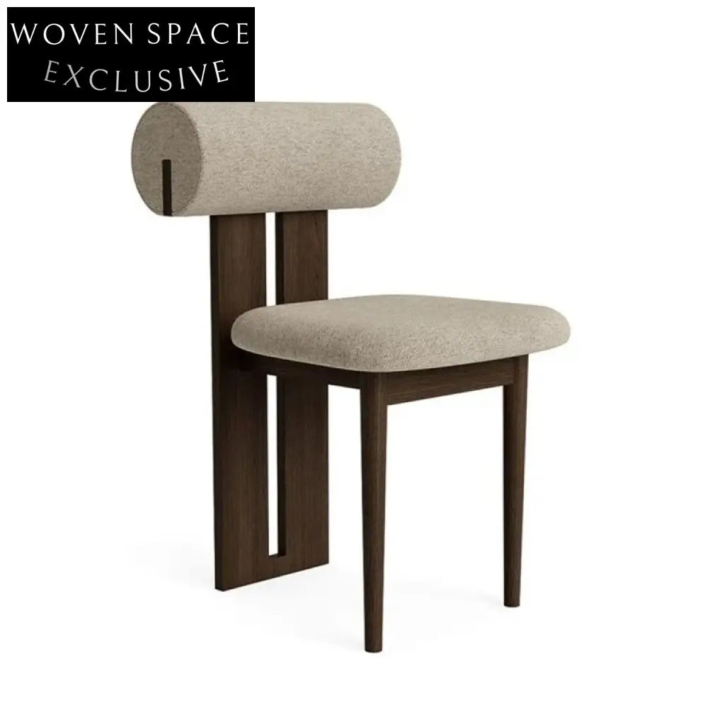 Luxurious Velvet Fabric Dining Chair with Solid Wooden Legs, Modern Nordic Design