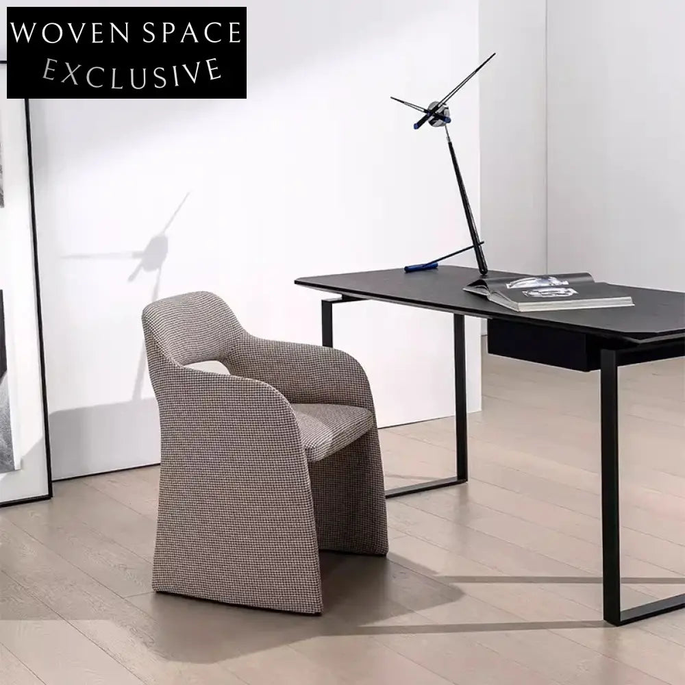 Luxurious Velvet Fabric High Back Dining Accent Arm Chair - Modern Upholstered