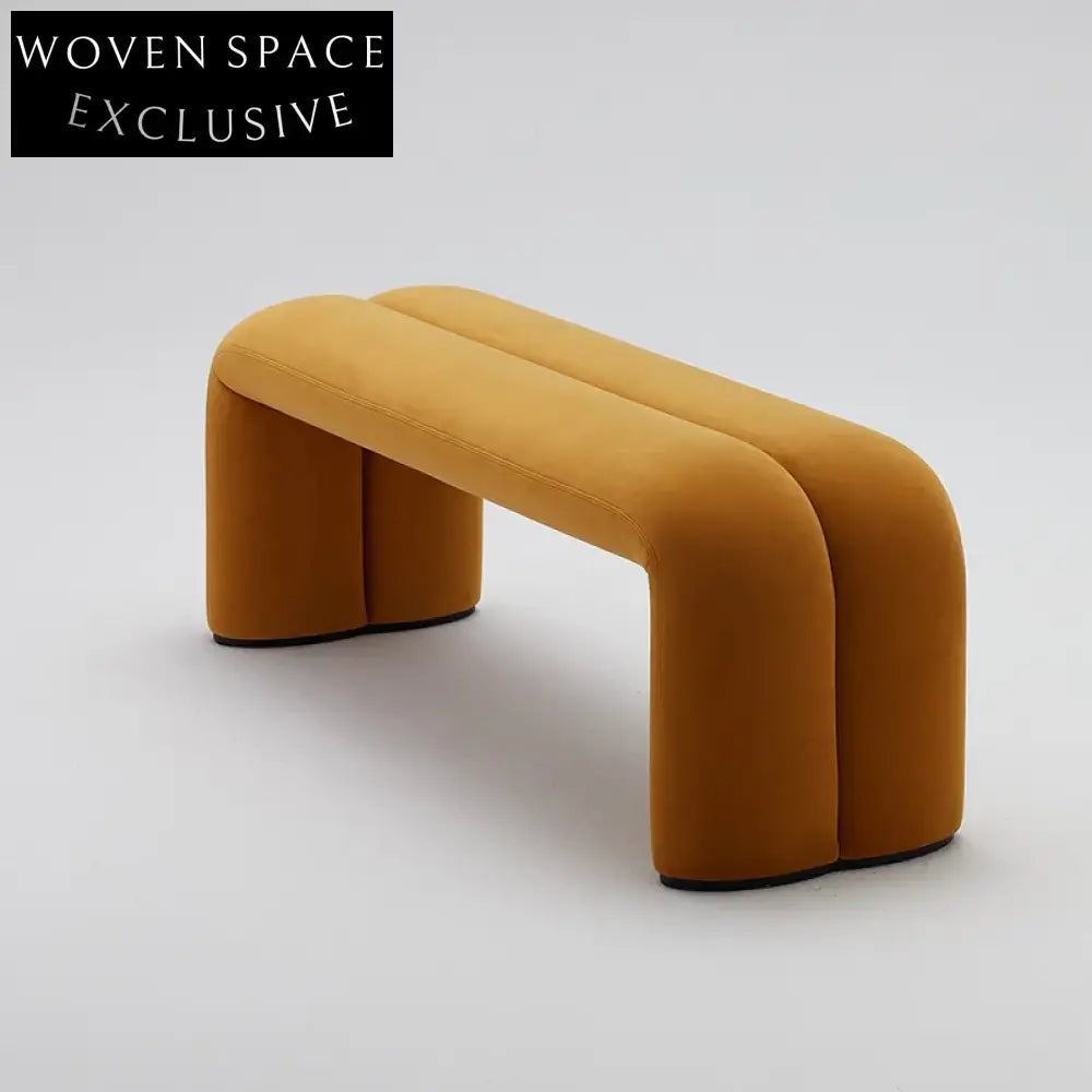 Luxurious Velvet Fabric Long Ottoman Bench for Modern Bedroom and Hotel Decor